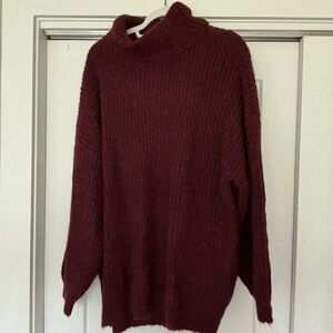 Old Navy Maroon Oversized Sweater